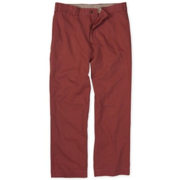 NWT Mens Size 33 Bills Khakis M2 Weathered Red Plain Front Poplin Chino Pants - Picture 1 of 6